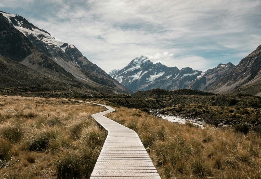 A path leading to mountains