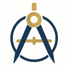 Archelytics' logo is a blue and gold compass